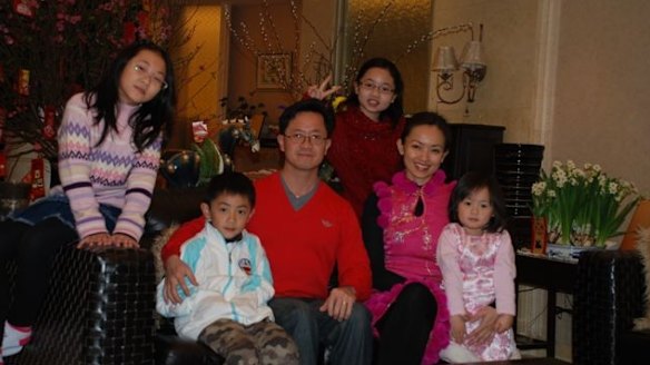 Matthew Ng and Niki Chow with his children (from left) Isabella, Hugo, Megan and Alexandra.