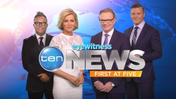 Ten's Sydney news team in 2016.