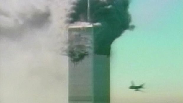 Planes fly into the World Trade Centre in New York on September 11, 2001.