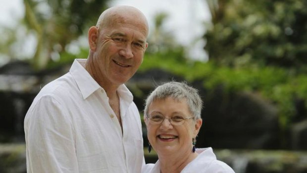 Richard Grellman with his wife Suellen on holidays in Israel
and Hawaii
shortly before she became too ill to travel. Mrs Grellman has young onset
dementia.