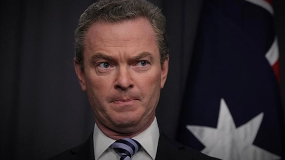 Counting his calories: Christopher Pyne.