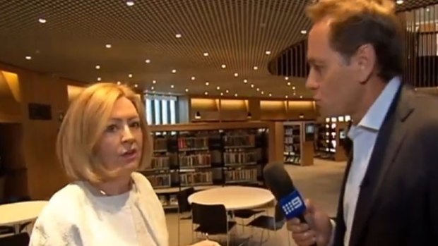 Liam Bartlett asks Lord Mayor Lisa Scaffidi about more alleged unclaimed travel claims at the opening of the new City of Perth Library in March.
