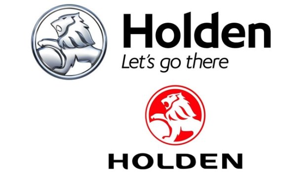 Holden hopes its new logo and font (top)  will give the brand a facelift. 