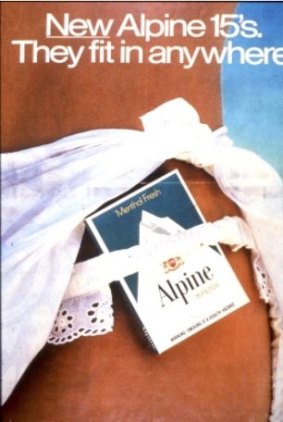 A cigarette advertisement targeting young women in the late 1980s.
