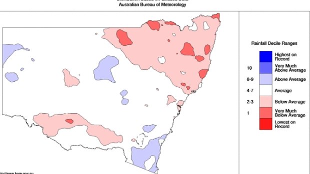 Rainfall was mixed over the state in 2014.