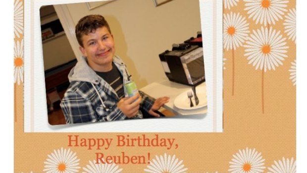 Online birthday greetings have arrived from around the world for Perth teenager, Reuben.