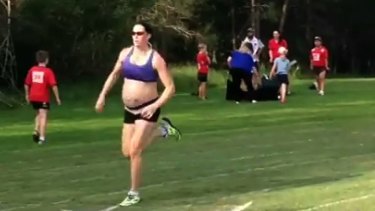 A pregnant Jana Pittman races - always part of the plan as she prepares for the World Championships and the Olympics.
