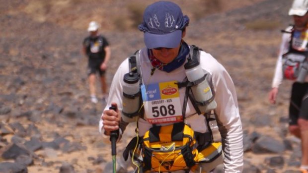 Greg O'Meara, during the Marathon des Sables.