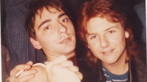 Uni buddies Mark Dapin (at left) and Graham Caveney in the mid-1980s.
