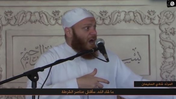 Sheikh Shady Alsuleiman is featured in the Islamic State video giving a sermon in which he dismantles the idea that violent extremism will get a person to heaven.