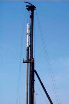 The Fundex F3500 piling rig.