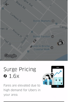 Passengers are warned to check the surge pricing before accepting the fare.