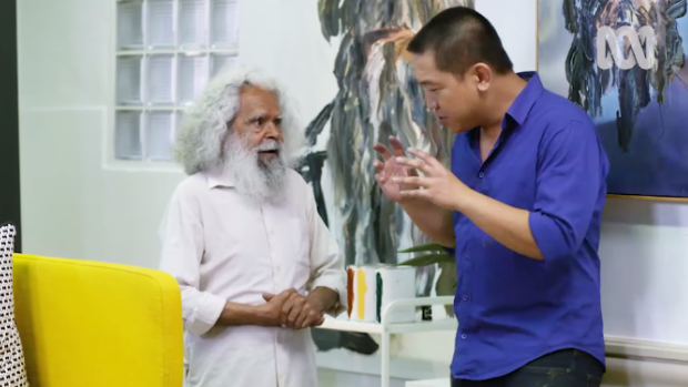 Jack Charles with Anh Do.