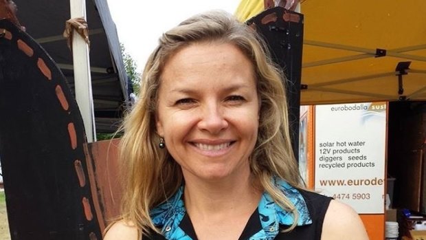 Play School's Justine Clarke at the Sage Farmers Markets in Moruya. 