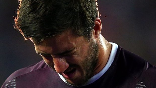 The agony: Ben Hunt reacts as the prize slips away.