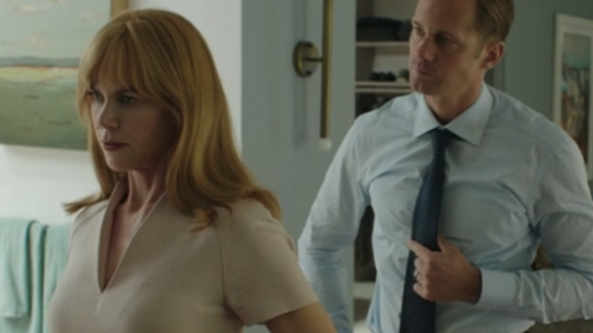 Nicole Kidman with her on-screen husband Alexander Skarsgard in Big Little Lies. 
