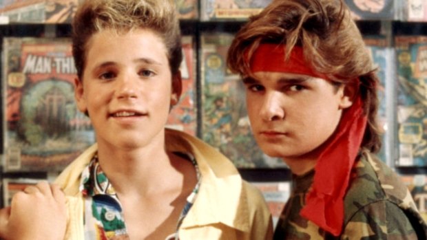 Corey Haim (L) and Corey Feldman (R) in 1987's <i>The Lost Boys</i>. Haim, who died in 2010, was reportedly raped aged 11.