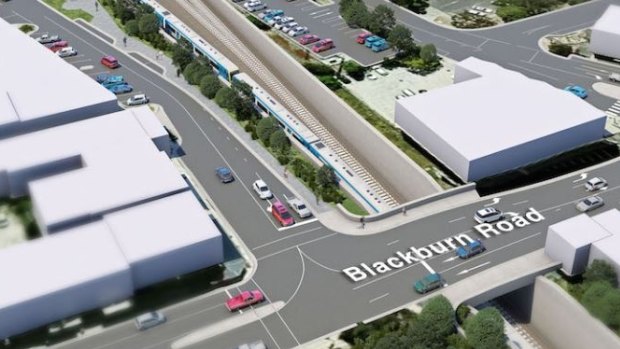 An artist's impression of Blackburn Road once the level crossing there is removed. 