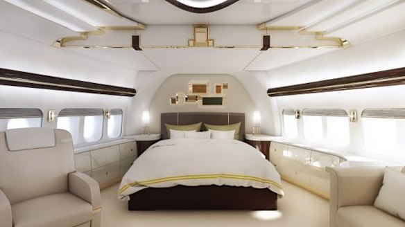 Master suite of a VIP Boeing 747-8.