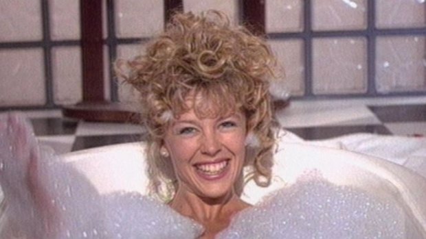 TBT: Minogue has claimed she never had her hair set in a perm.