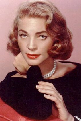 Lauren Bacall modelling.