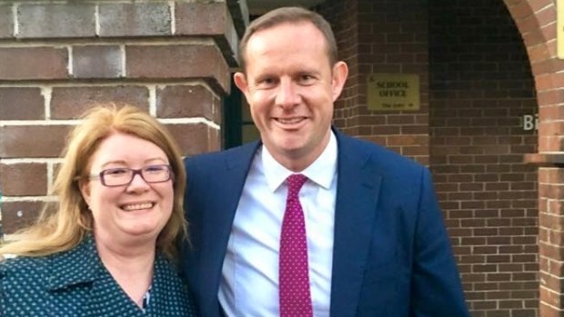 Labor's Darcy Byrne, with running mate Linda Kelly, during his campaign for the Inner West council.