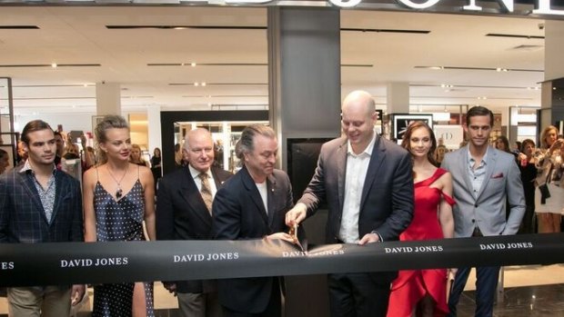 GPT Wollongong Central Opening with new-look David Jones store. Neil Perry (left), David Thomas, CEO David Jones