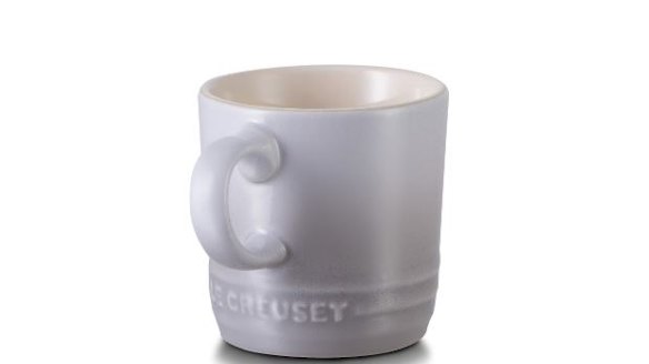 Le Creuset
Espresso Mug, $13.95 from David Jones, 
<a href="http://shop.davidjones.com.au/djs/en/davidjones/espresso-mug-100ml-mist-grey?cm_vc=prodpg1" target="_blank">shop.davidjones.com.au</a>.