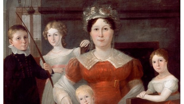 Mary Ann Piper had nine children. She is portrayed here in an 1826 oil painting by Augustus Earle. 
