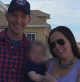Outraged: John and Tara Carson with their near two-year-old baby.