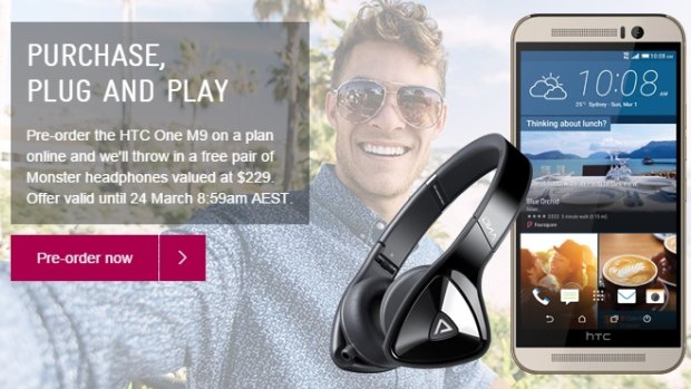 Telstra is offering premium headphones to go with the premium handset.