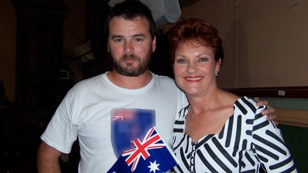 Party for Freedom's Nick Folkes, pictured with Pauline Hanson.
