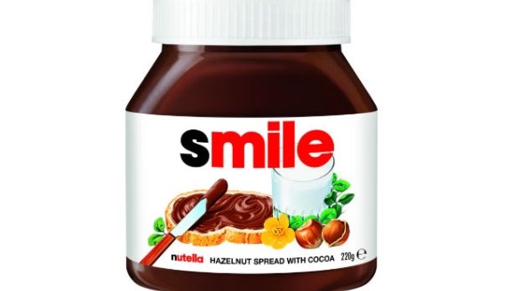 Nutella Smile jar. Photo: Ben Cole