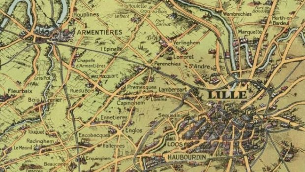 Detail of Lille map.
