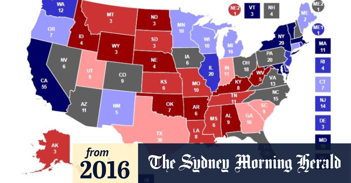 Us Election 2016 Explaining The Presidential Electoral College To Australians