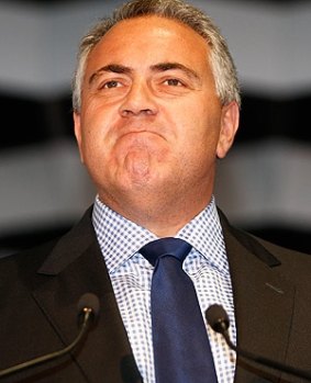 Joe Hockey put a positive spin on the RBA  rate cut, despite having said in opposition that rate cuts were a sign of economic weakness.
