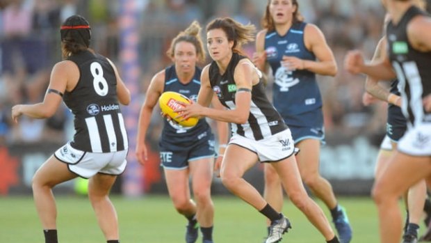 More than 40,000 packed Ikon Park to watch Carlton and Collingwood women kick-off the season.