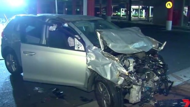 Two teenagers escaped injury after their car plunged 10 metres off a Westfield Knox carpark.