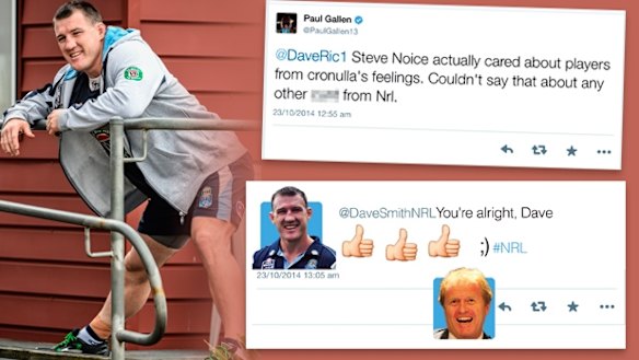 How times have changed: Gallen's controversial tweet caused a stir last year.