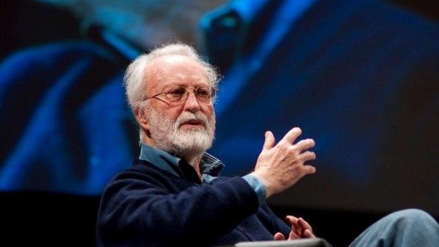 Eugenio Scalfari by Francesca Marchi at the International Journalism Festival in Perugia, Italy, in 2011.