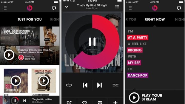 The Beats music app.