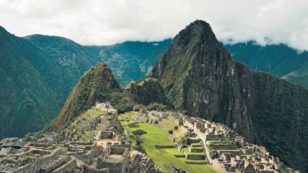 Machu Picchu, Andes Mountains in Peru.