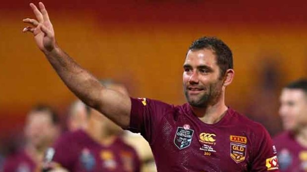 Cameron Smith after the Queensland victory in the State of Origin last year.