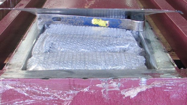 The drug was hidden inside metal gates shipped from China.