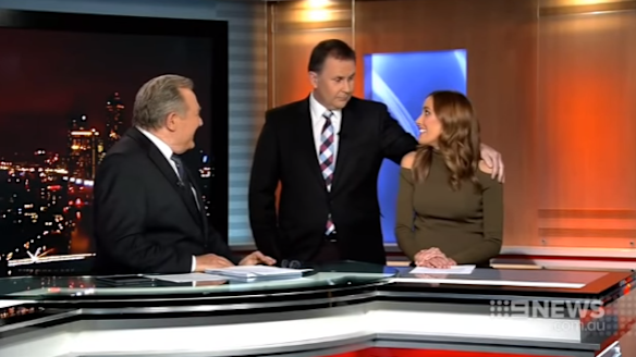 Judd looked uncomfortable as Jones put his arm around her during her last bulletin.