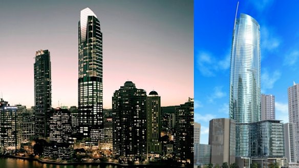 The Trilogy (left) and Vision (right) towers both fell victim to the GFC.