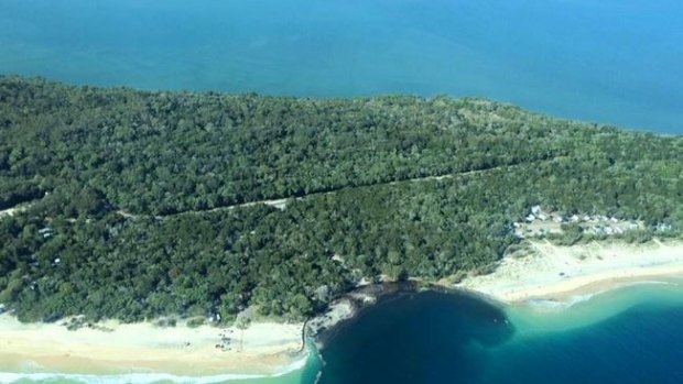 As captured by Higgins Storm Chasers, the erosion-hole that claimed a caravan and a car at Inskip Point, and triggered the evacuation of 140 campers.