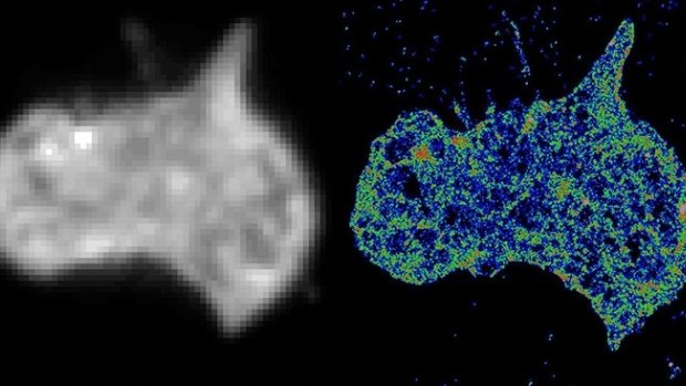 Caption: 'An image of a platelet cell taken with a conventional microscope, left, versus an image using Professor Jin's technology.