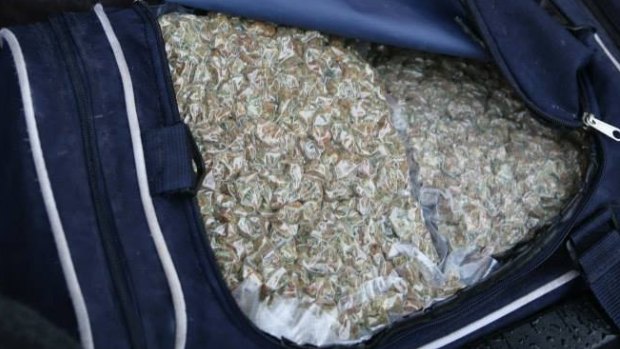 Police siezed 45 kilograms of cannabis and 4 kilograms of a precursor to the drug ice from the plane.