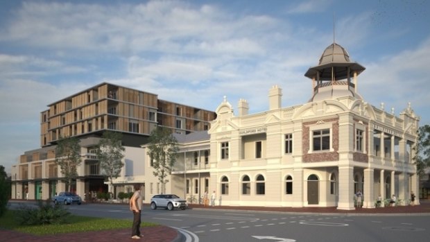 The State Government has given the go-ahead to a five-storey residential development behind the Guildford Hotel. (Artist's impression) 
